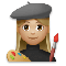 Woman Artist- Medium-Light Skin Tone emoji on LG